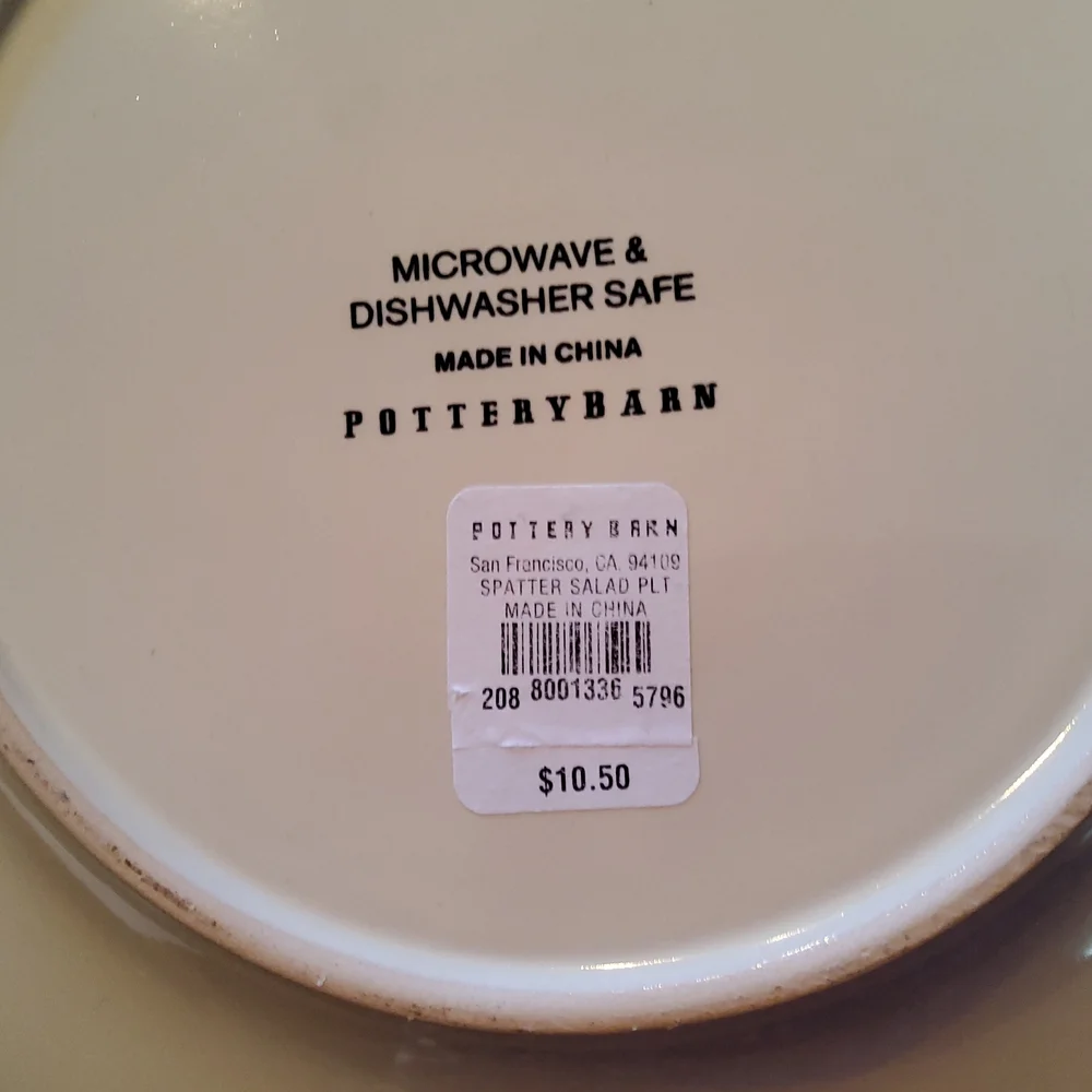 Pottery barn set of 5 salad plates - Picture 4 of 4